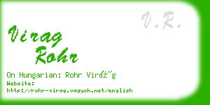 virag rohr business card